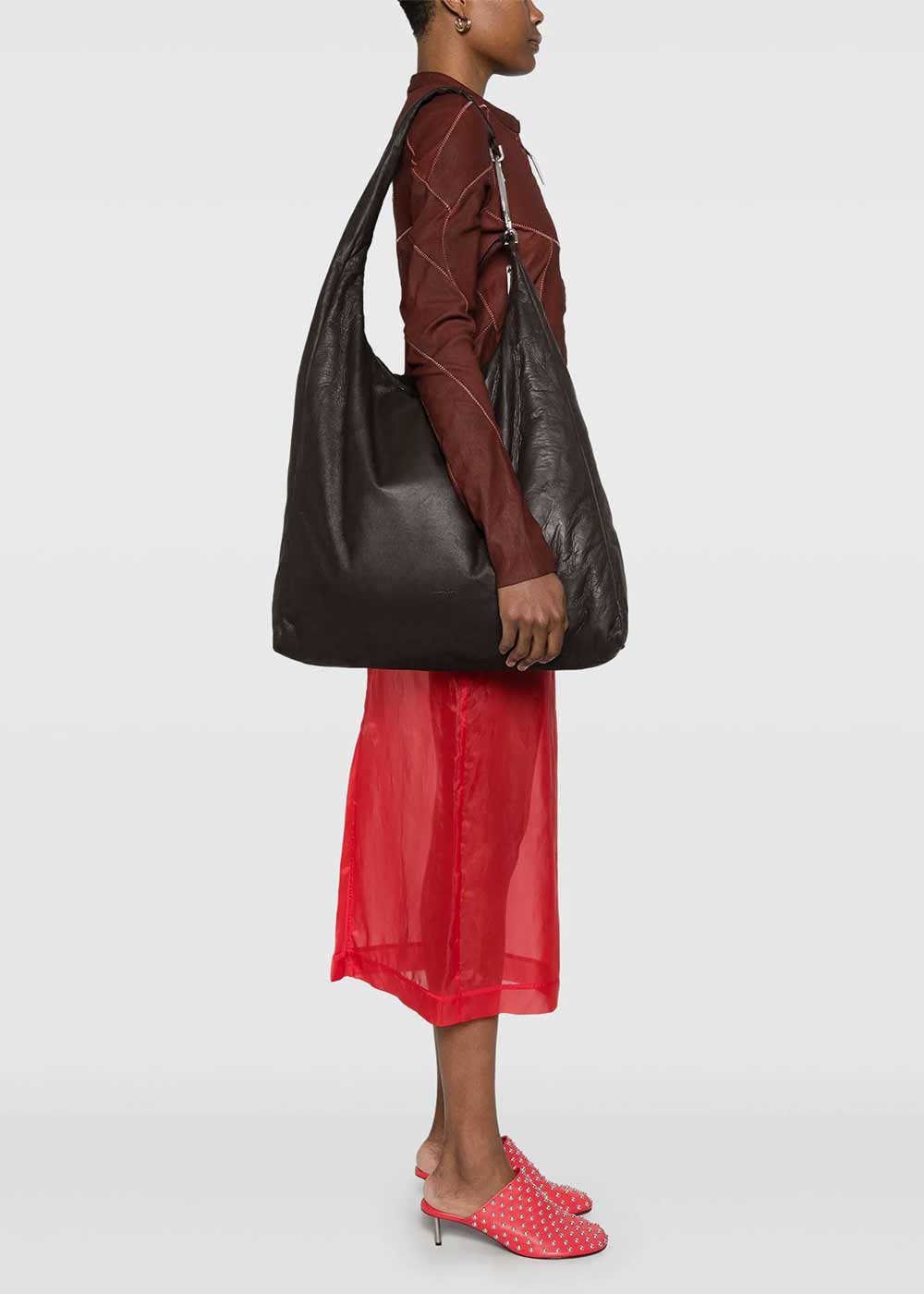 Оригінальна Mahogany Gemini Tote Bag Rick owens – вид ззаду