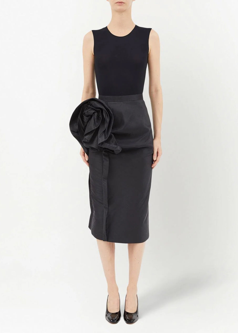 Black MIDI Skirt Maison margiela – Гарантія оригінальності – вид ззаду