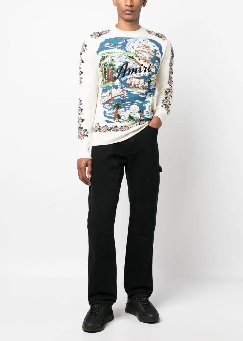 Ss23mkl005-368 Aloha Landscape Jacquard Crew Amiri оригінал – Купити в Україні – збільшений вид