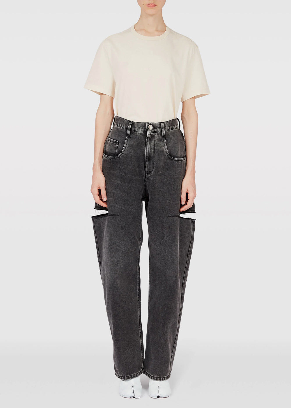 Оригінальна Black Cut Out Jeans Maison margiela – вид ззаду