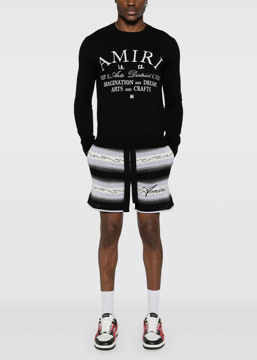 Black Amiri Arts District Crew Neck Amiri – Гарантія оригінальності – вид ззаду