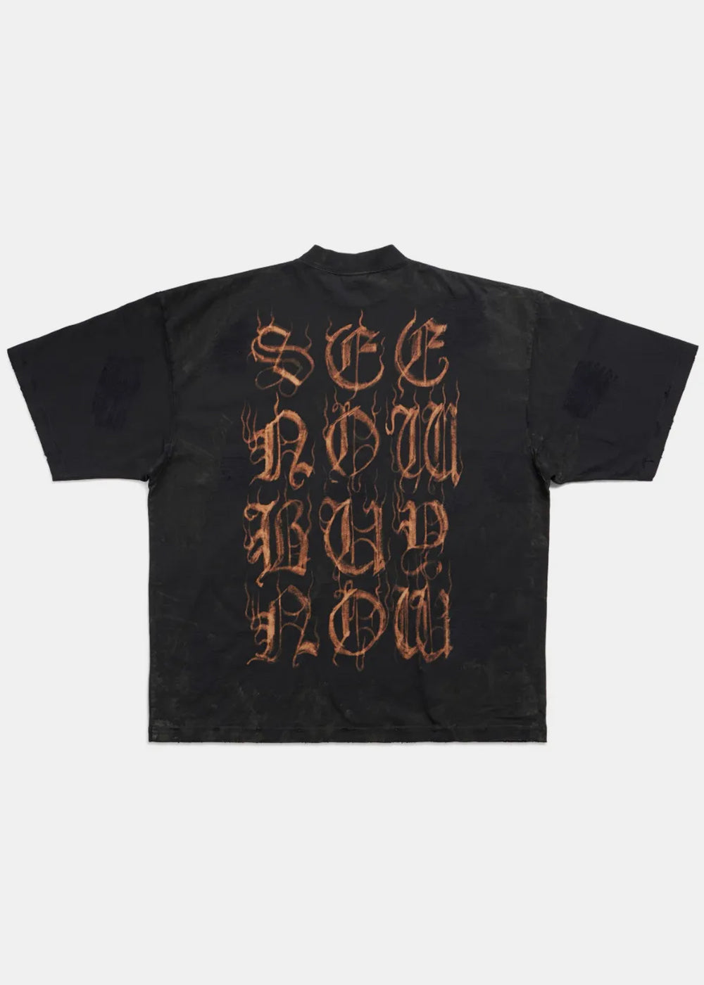 Black Heavy Metal T-Shirt Balenciaga – Гарантія оригінальності – вид ззаду