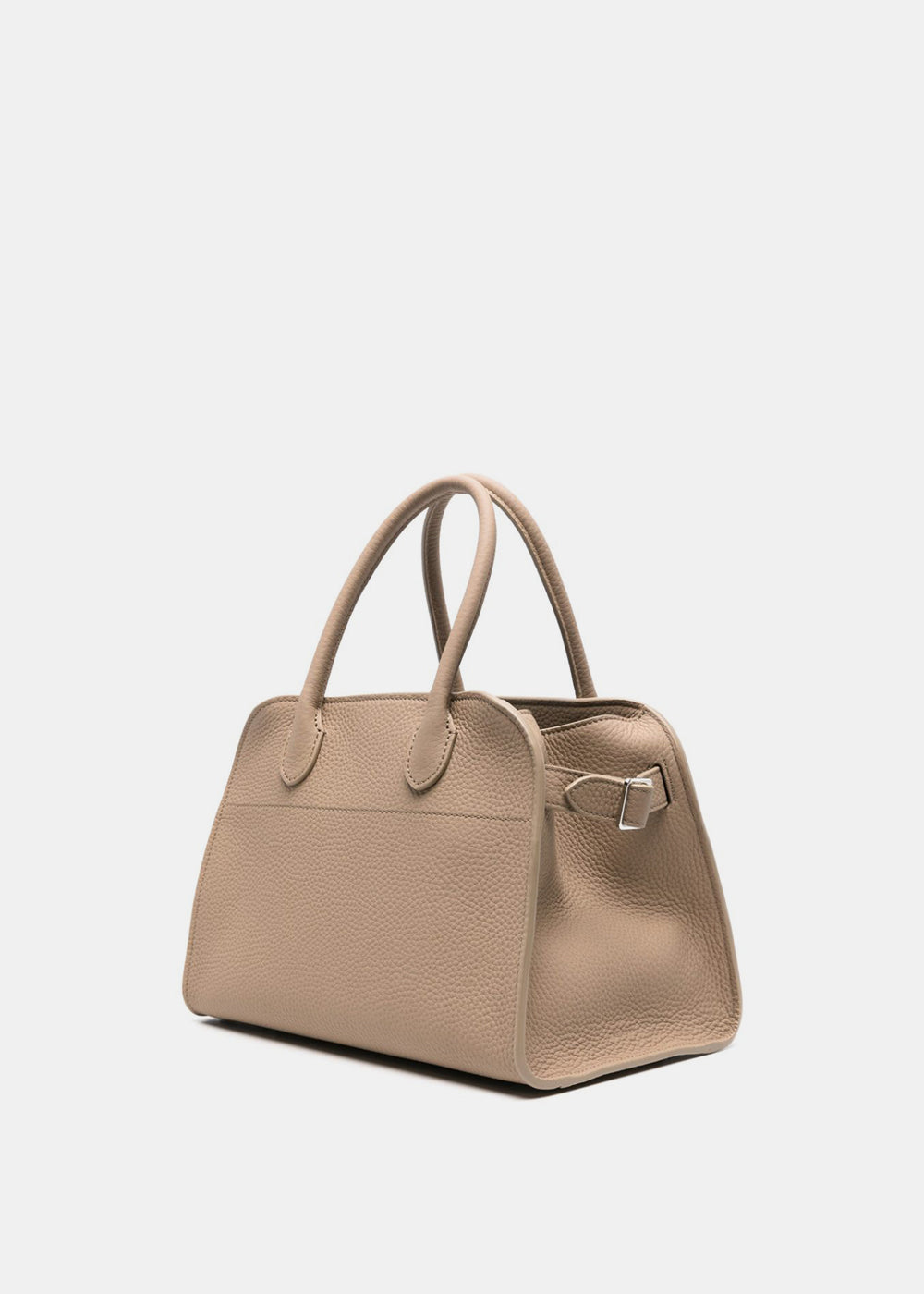Dark Taupe Soft Margaux 10 Leather Bag The row – Гарантія оригінальності – вид ззаду