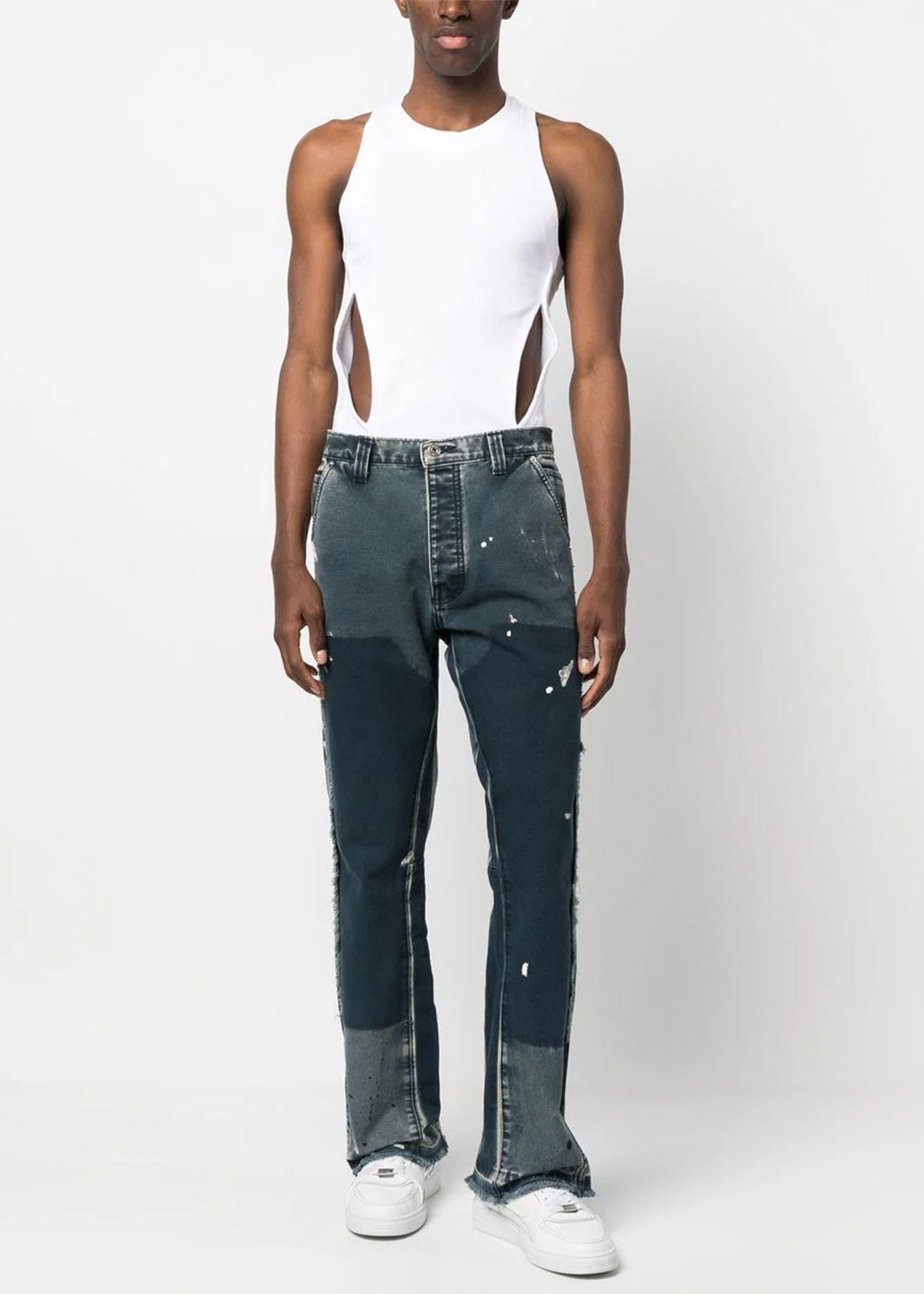Navy Paint-Splatter Detail Jeans Gallery department оригінал – Купити в Україні – вид ззаду