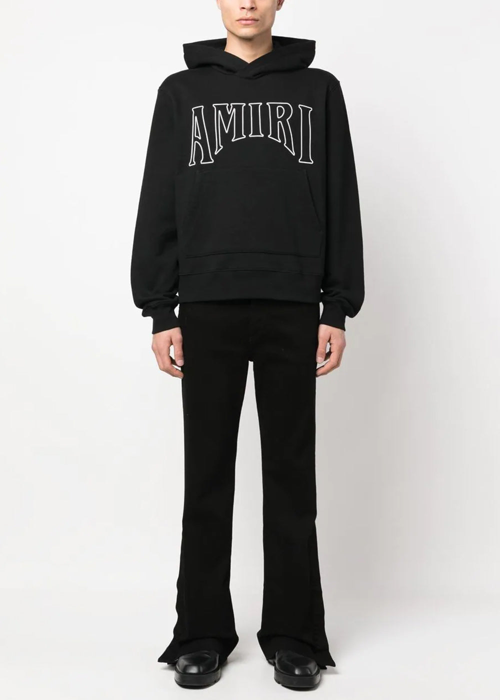 Оригінальна Black Logo-Print Classic Hoodie Amiri – вид ззаду