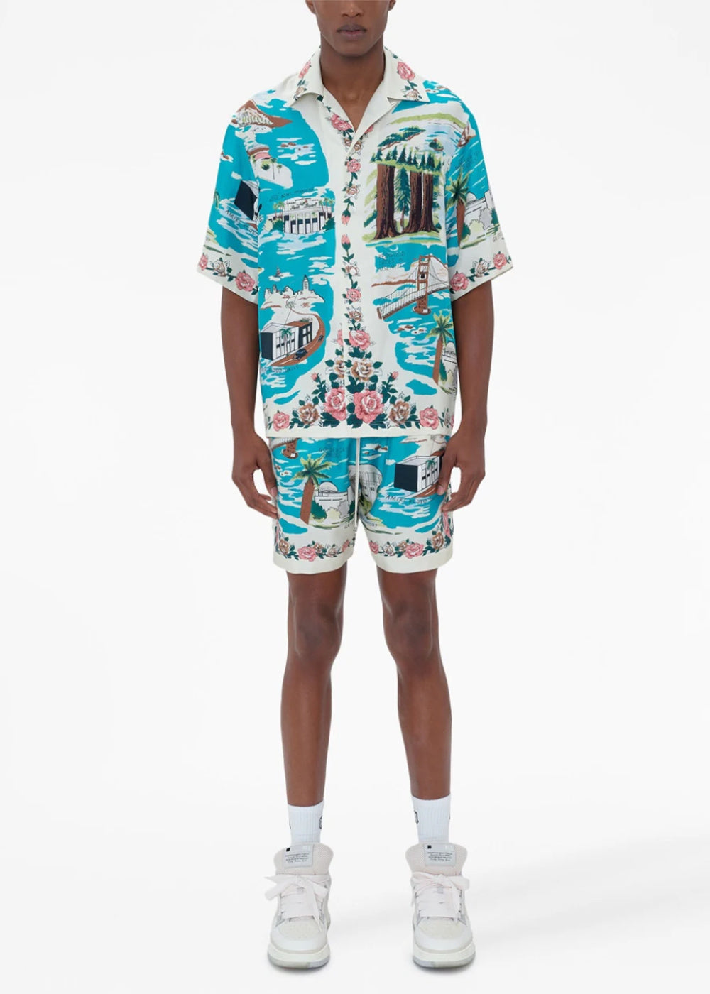 Оригінальна Multicolor Hawaiian Bowling Shirt Amiri – вид ззаду