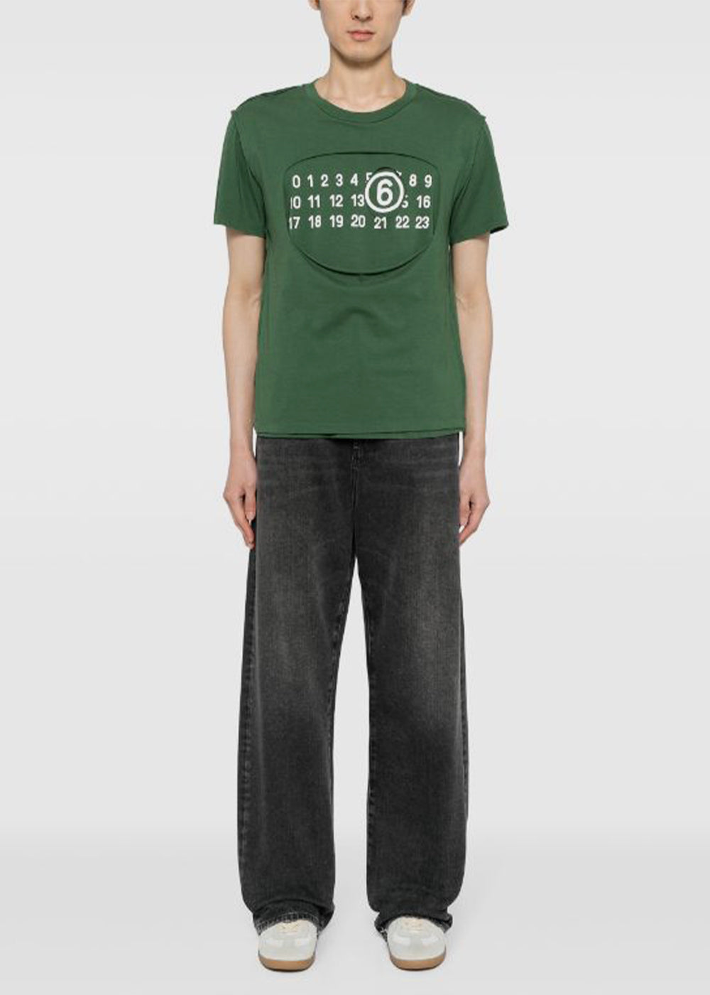 Green Printed T-Shirt Maison margiela – Гарантія оригінальності – вид ззаду