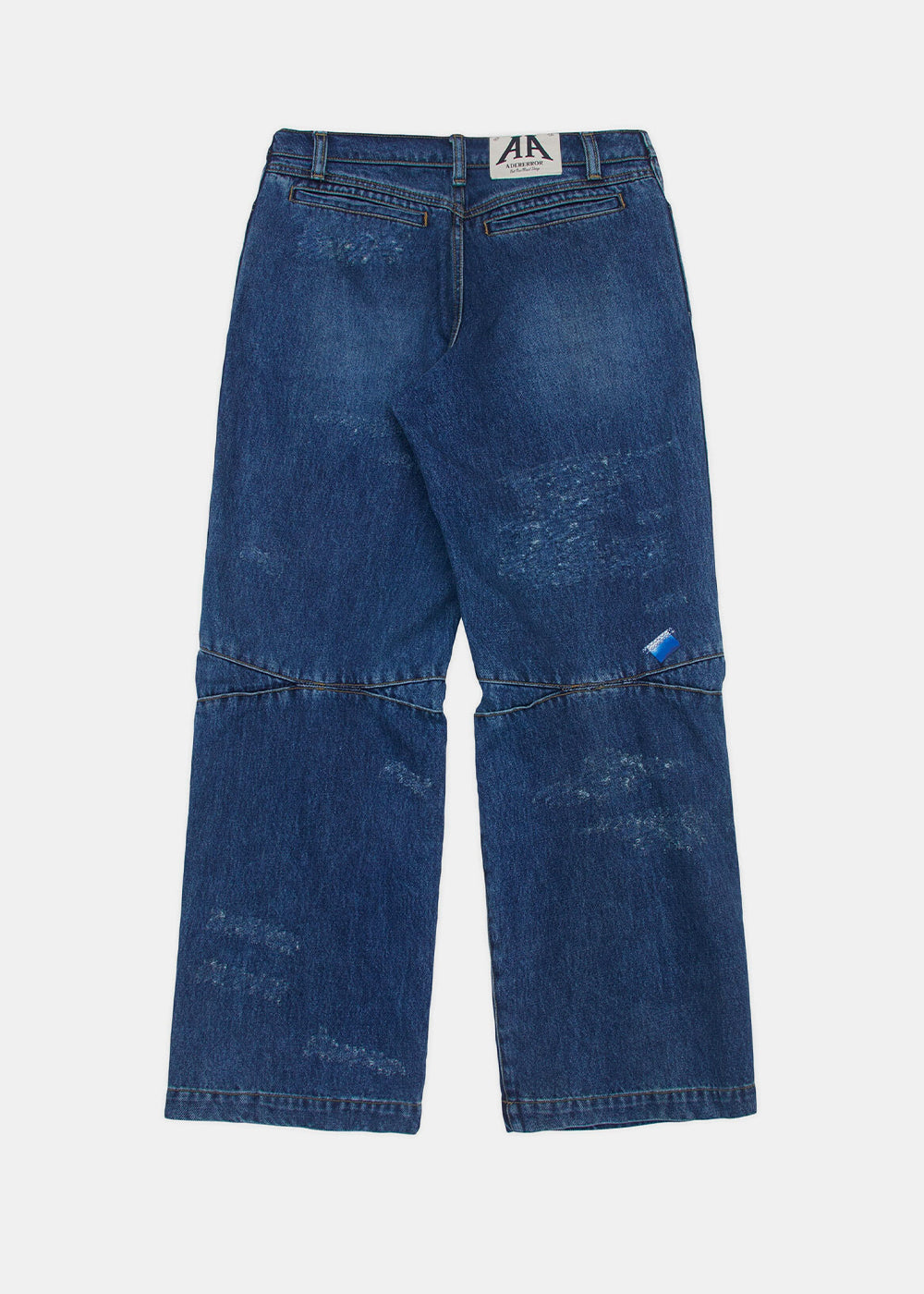 Blue Distressed Wide-Leg Jeans Ader error оригінал – Купити в Україні – вид ззаду