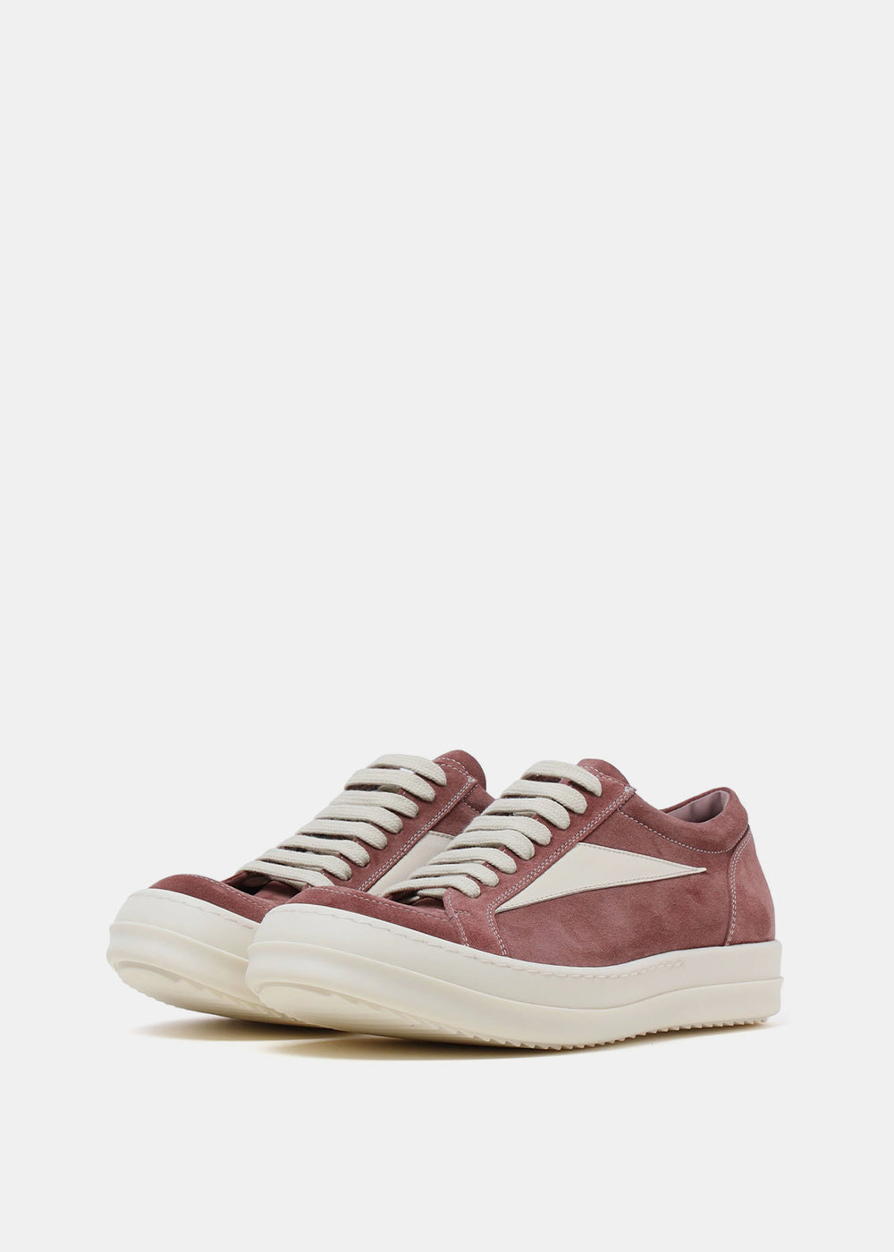 Оригінальна Pink Vintage Low-Top Suede Sneakers Rick owens – вид ззаду