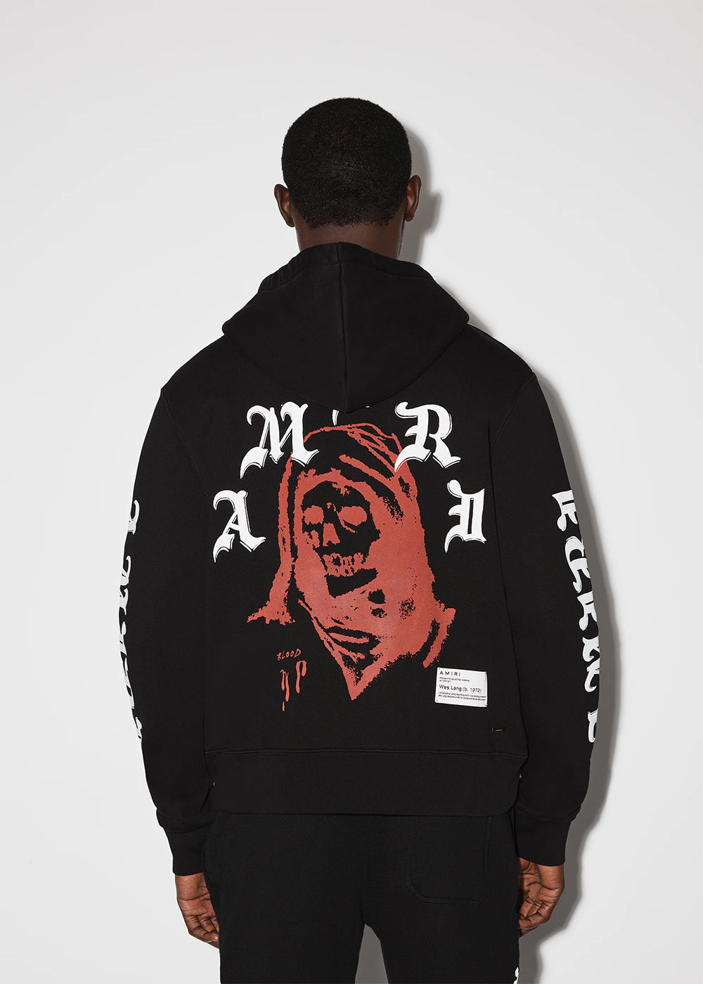 Оригінальна Black Wes Lang Solar Kings Hoodie Amiri – вид ззаду