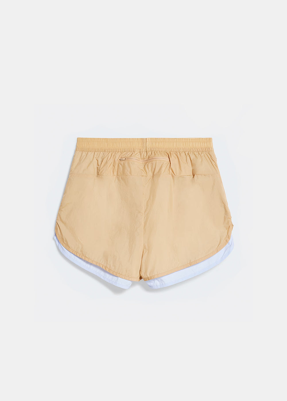 Beige Nylon Layered Shorts Adidas оригінал – Купити в Україні – вид ззаду - ADIDAS