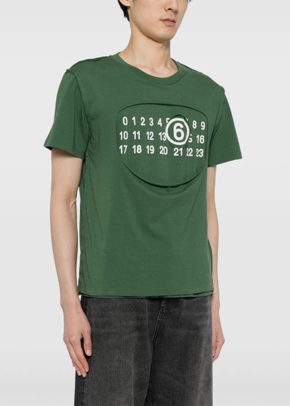Green Printed T-Shirt Maison margiela – Гарантія оригінальності – детальний вид