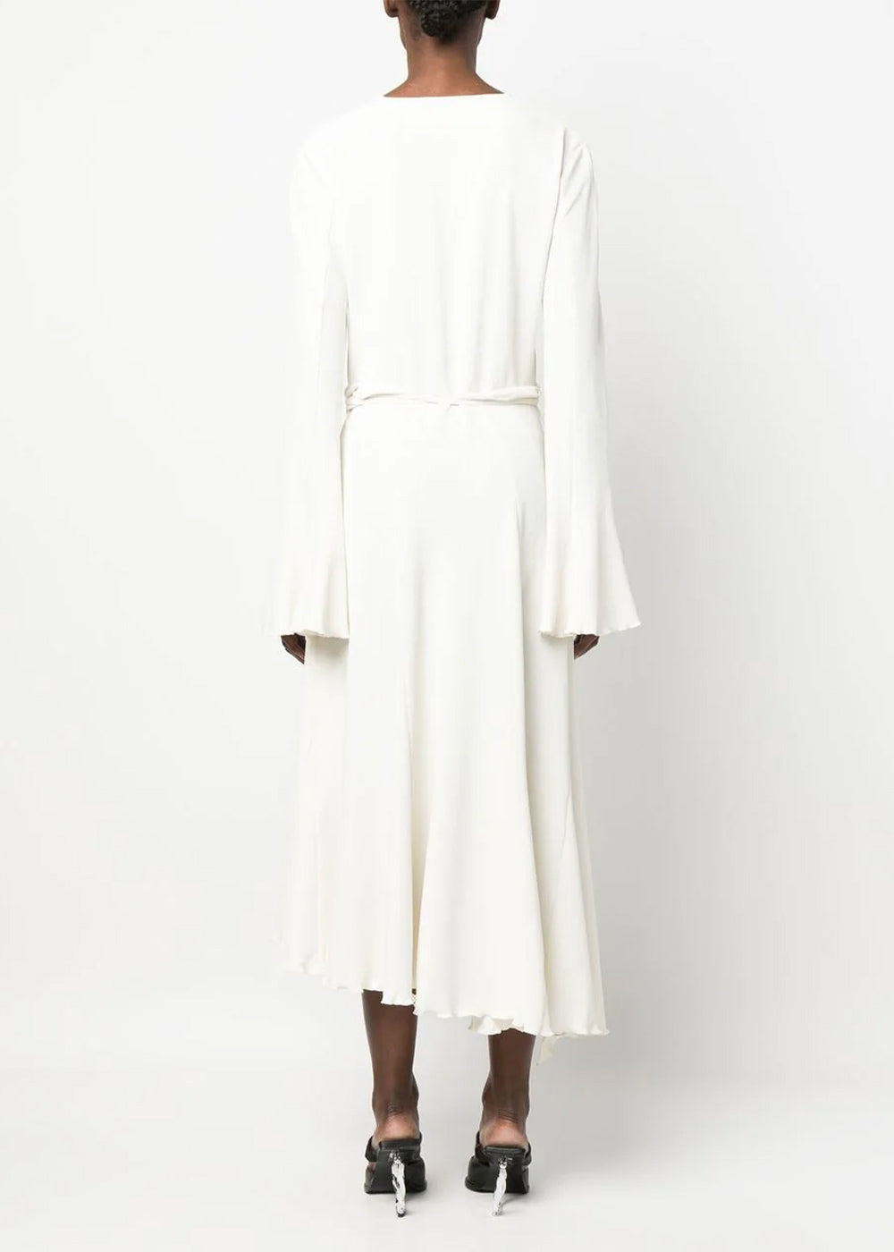 Оригінальна White Asymmetric Wrap Dress Acne studios – детальний вид