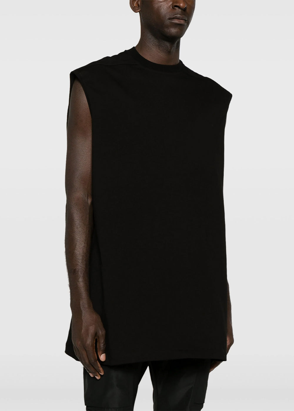 Black Sleeveless Cotton T-Shirt Rick owens оригінал – Купити в Україні – детальний вид