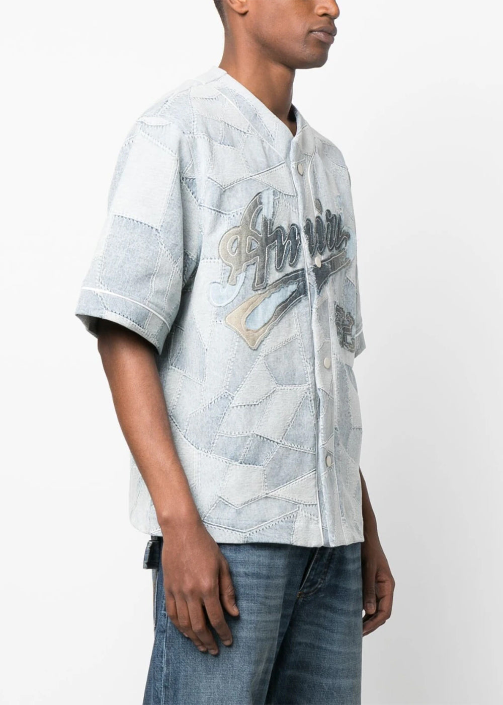 Blue Patchwork Baseball Shirt Amiri оригінал – Купити в Україні – детальний вид