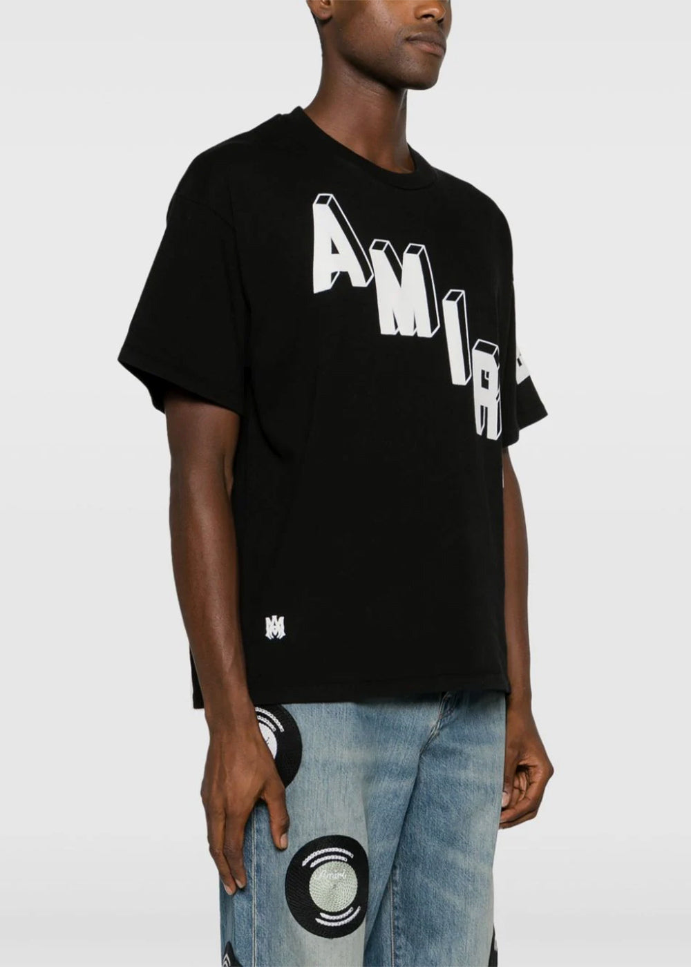 Black Flocked Hockey Skater T-Shirt Amiri оригінал – Купити в Україні – збільшений вид