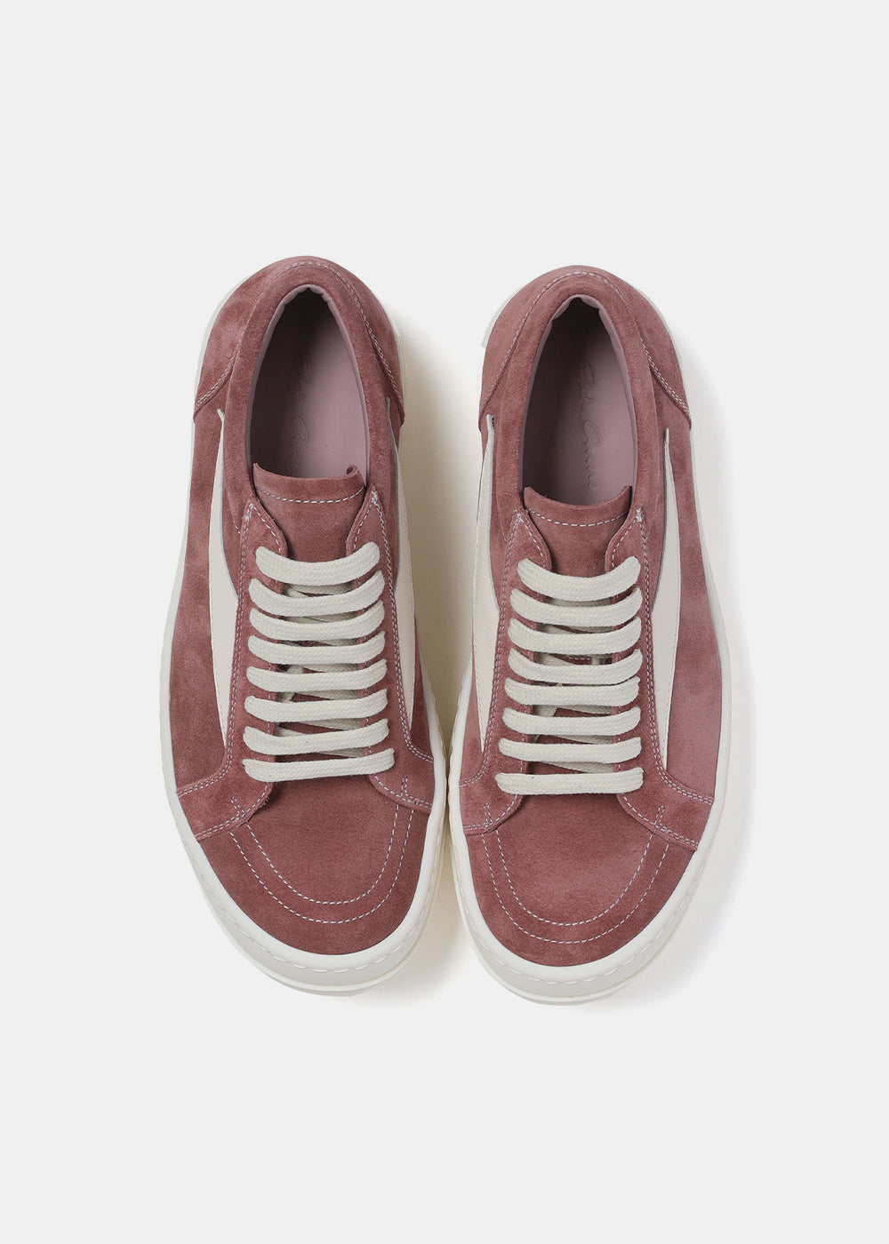 Оригінальна Pink Vintage Low-Top Suede Sneakers Rick owens – детальний вид