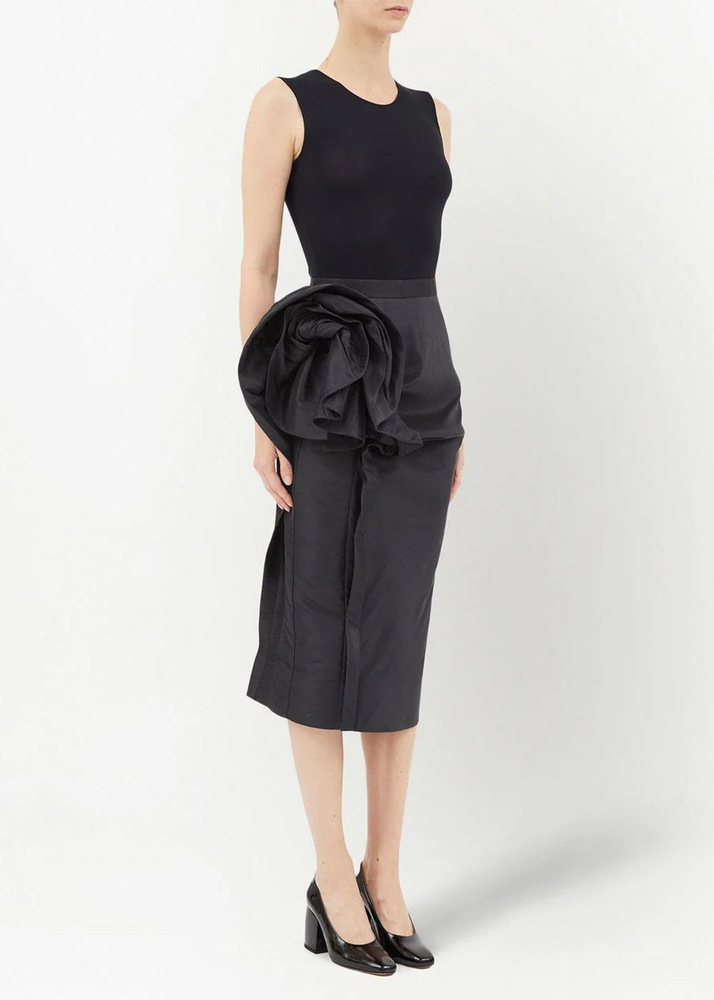 Black MIDI Skirt Maison margiela – Гарантія оригінальності – детальний вид