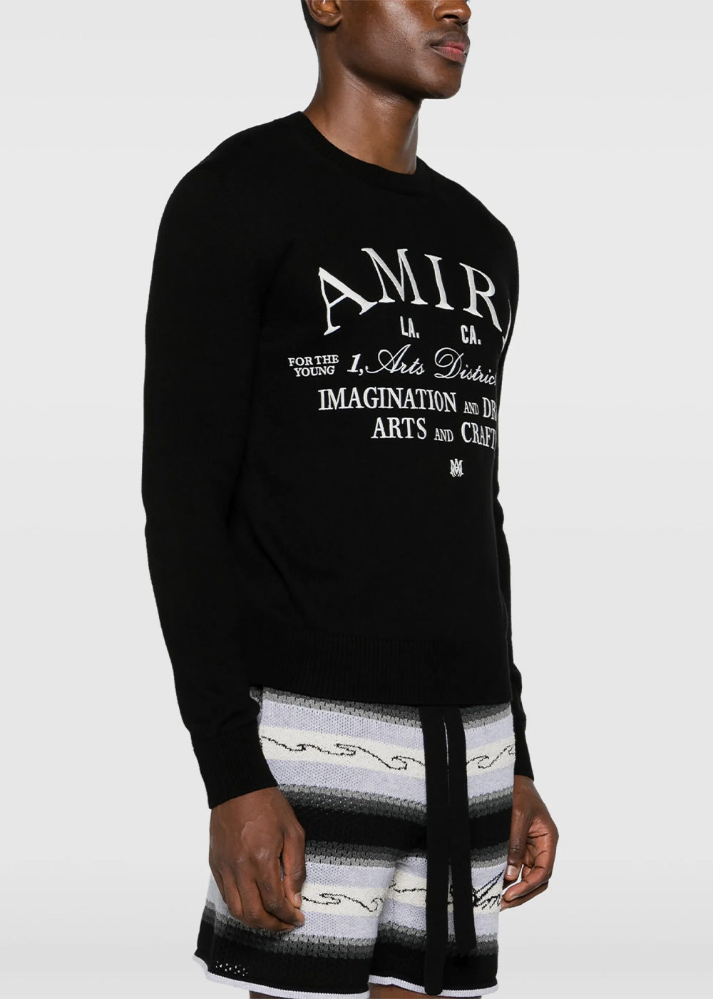 Black Amiri Arts District Crew Neck Amiri – Гарантія оригінальності – детальний вид