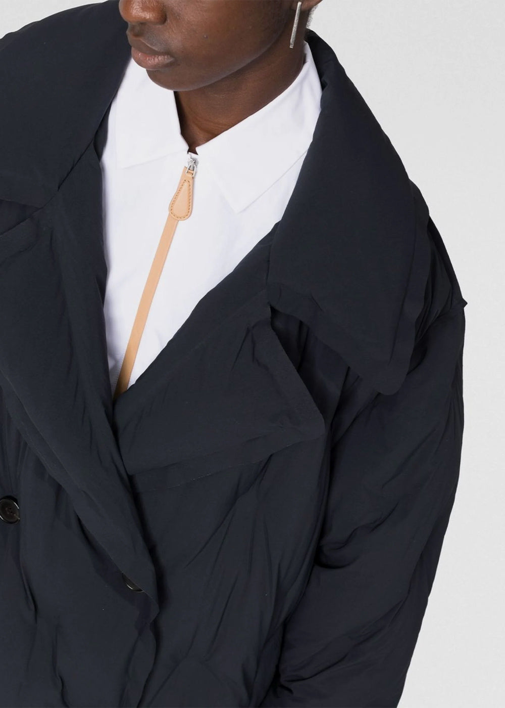 Оригінальна Navy Padded Double-Breasted Coat Maison margiela – детальний вид
