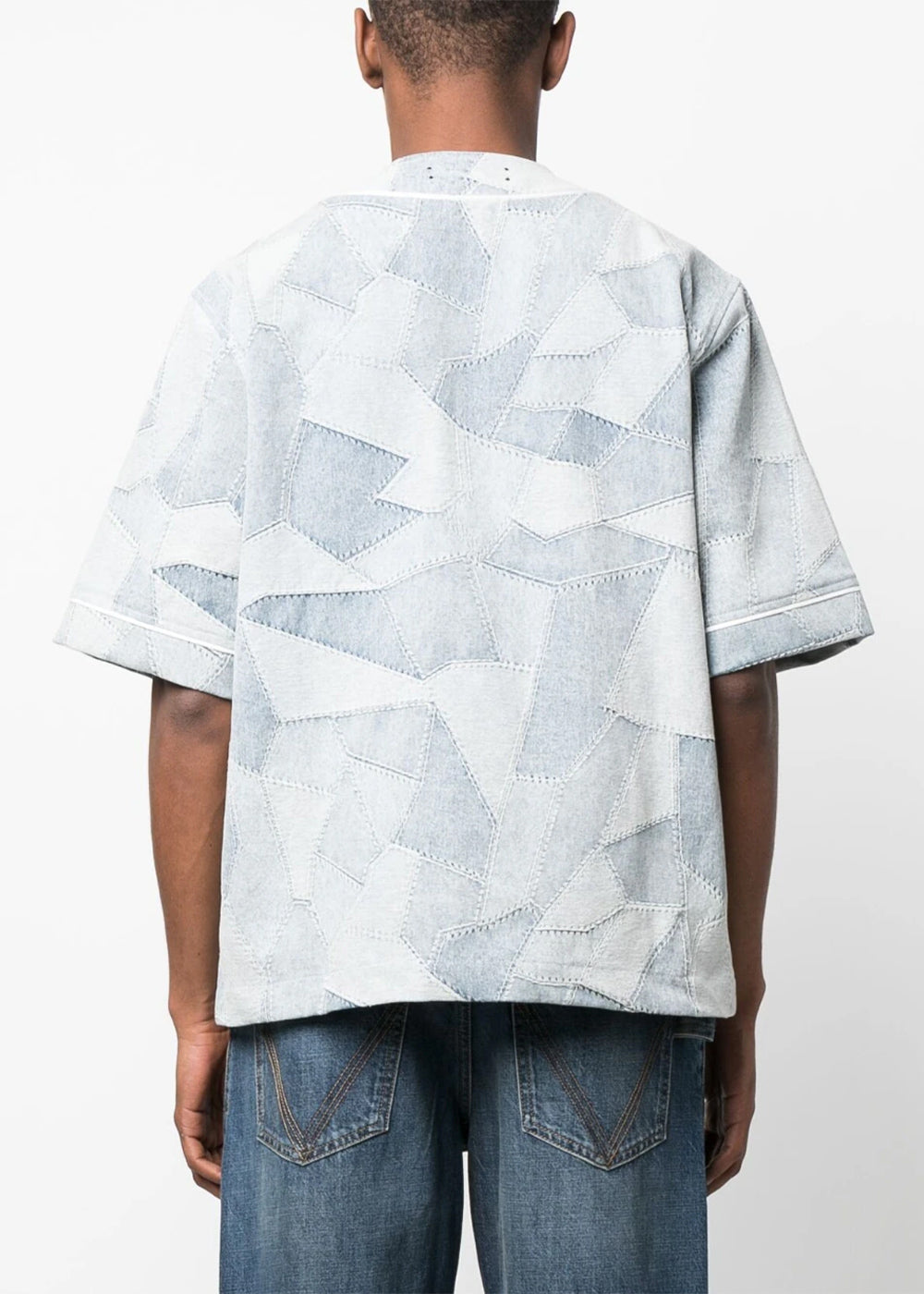 Blue Patchwork Baseball Shirt Amiri оригінал – Купити в Україні – збільшений вид