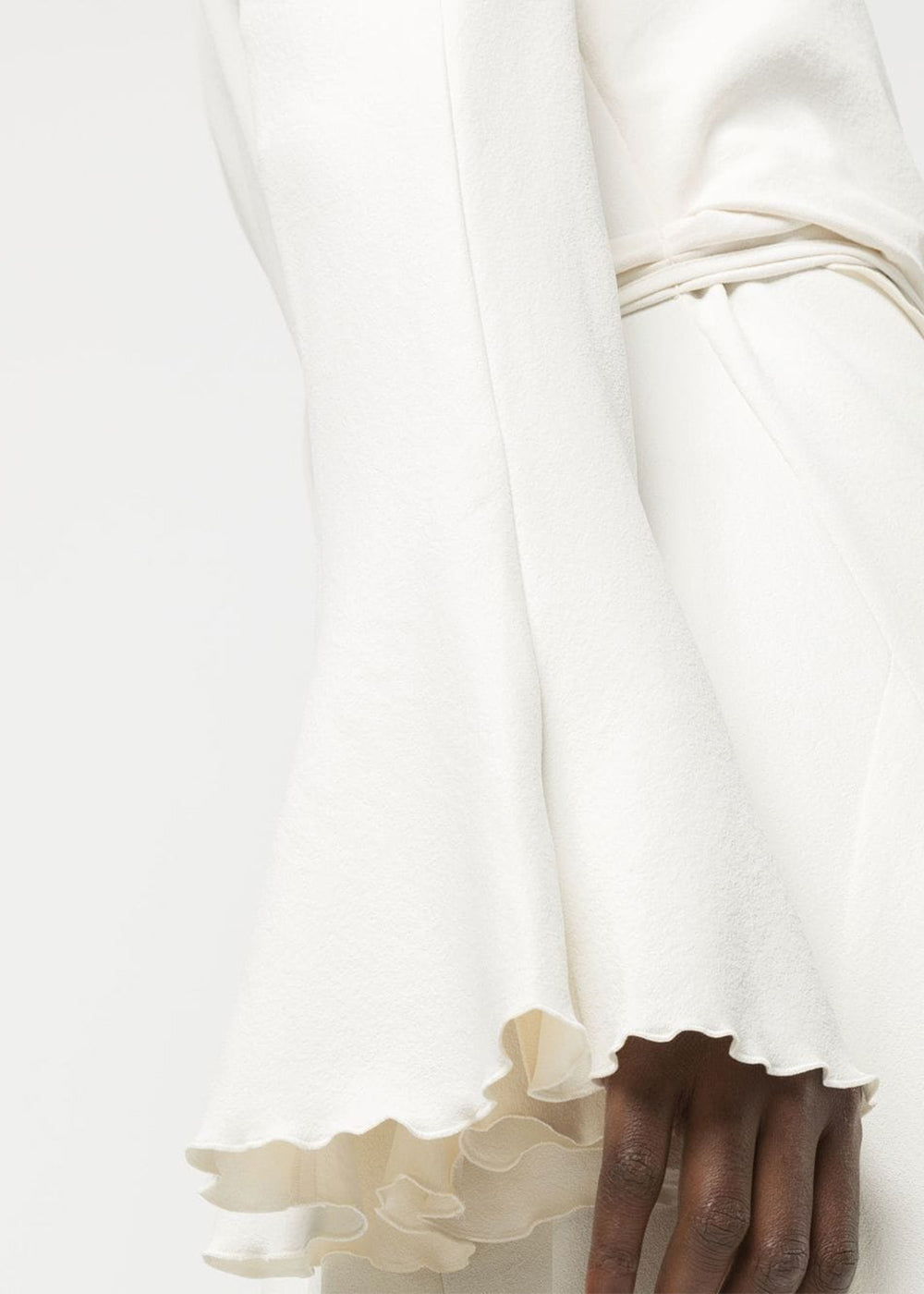 Оригінальна White Asymmetric Wrap Dress Acne studios – збільшений вид