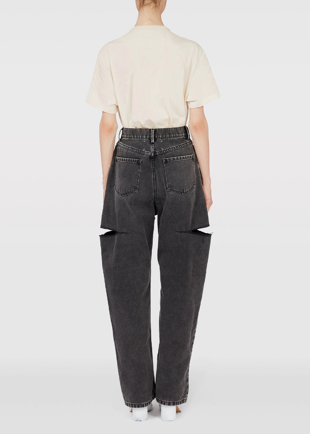 Оригінальна Black Cut Out Jeans Maison margiela – збільшений вид