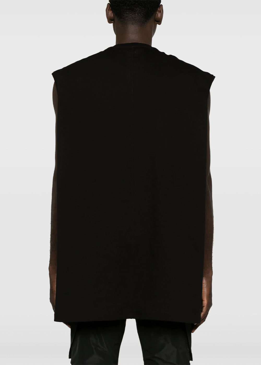 Black Sleeveless Cotton T-Shirt Rick owens оригінал – Купити в Україні – збільшений вид