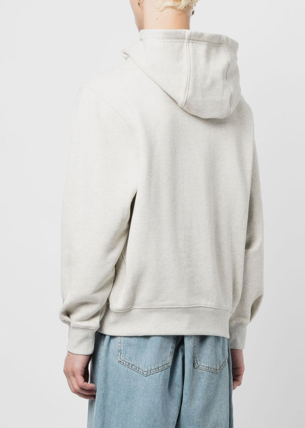 Оригінальна Oatmeal Logo-Print Hoodie Ader error – детальний вид