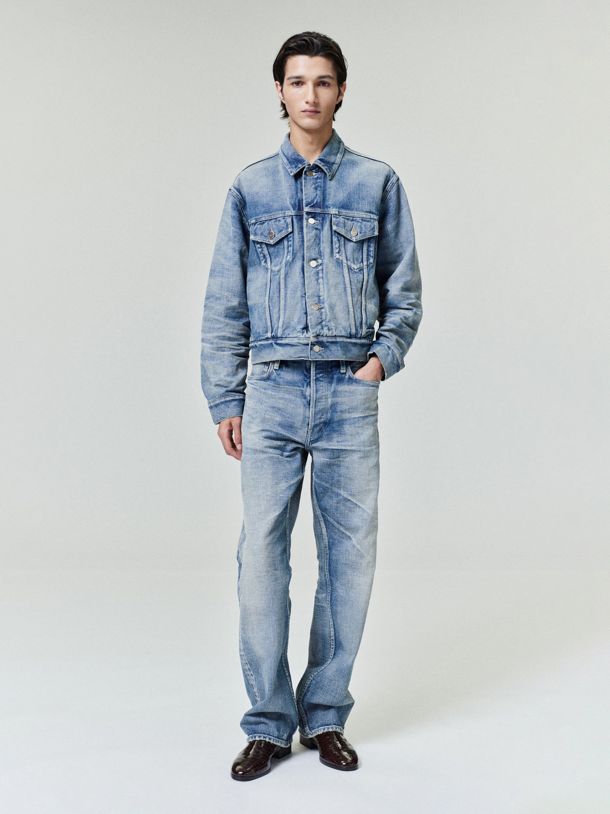 Оригінальна Japanese Selvedge Denim Straight 5 Pocket Fear of god – вид ззаду - FEAR OF GOD
