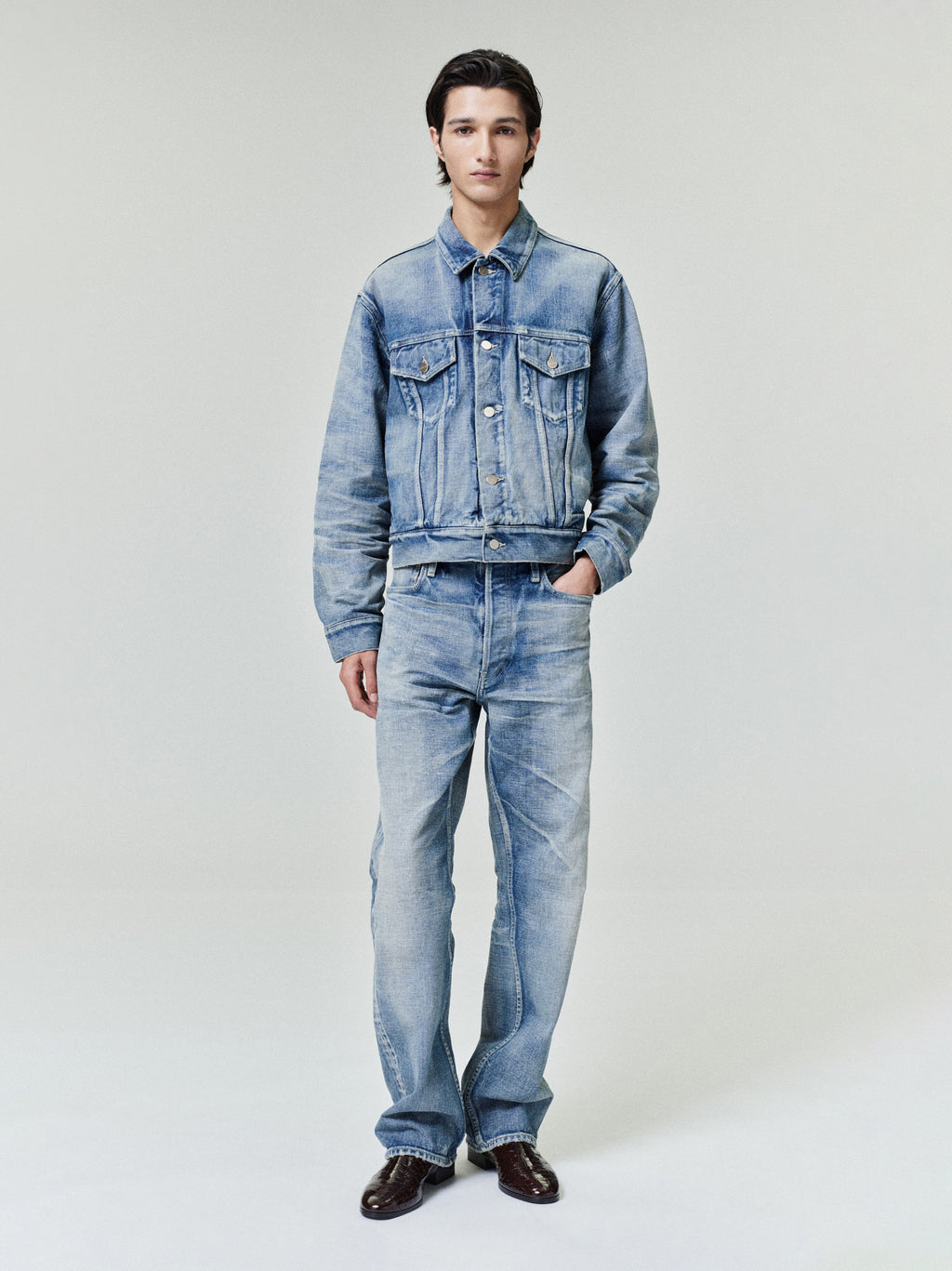 Japanese Selvedge Classic Trucker Jacket Fear of god оригінал – Купити в Україні – боковий вид