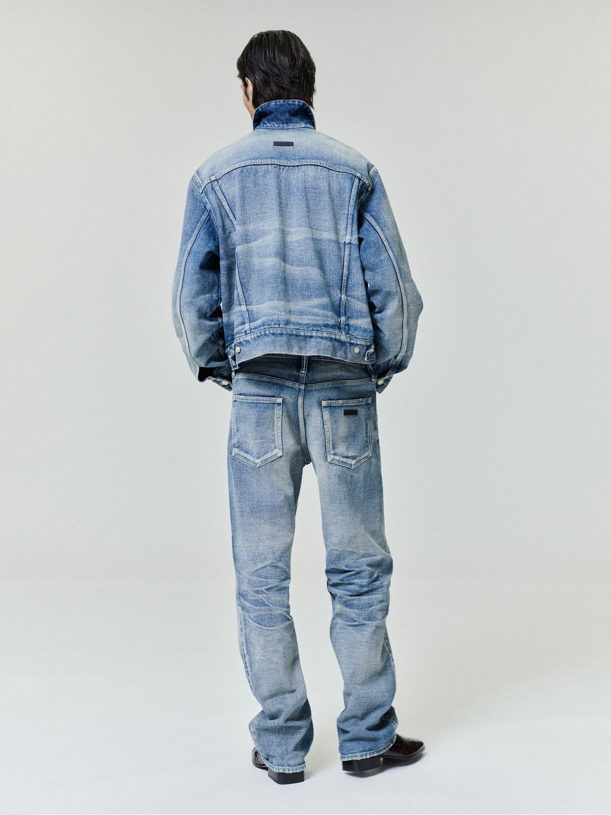 Оригінальна Japanese Selvedge Denim Straight 5 Pocket Fear of god – боковий вид - FEAR OF GOD