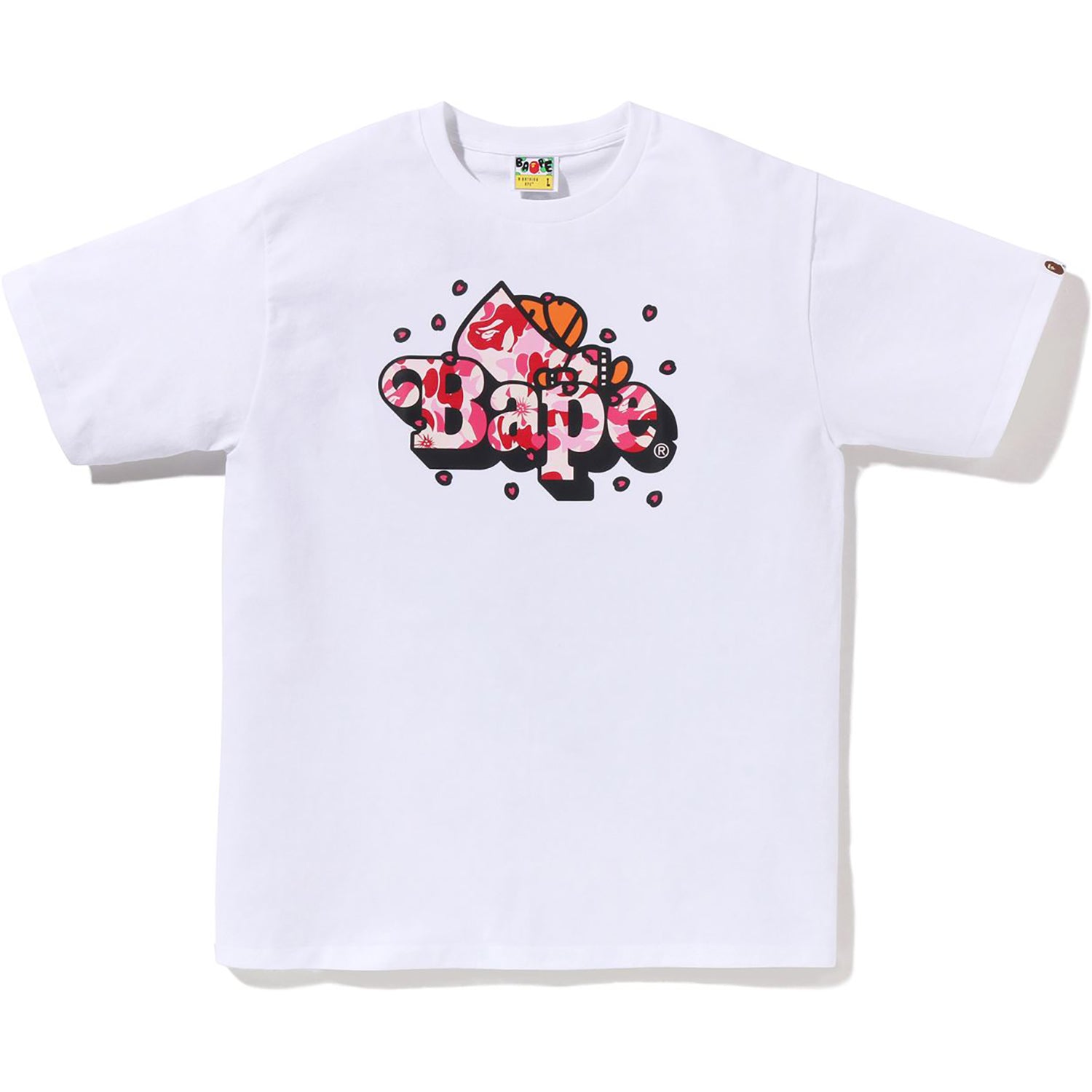 Оригінальна Abc Sakura Camo Milo On Bape Tee Mens A bathing ape – вид ззаду