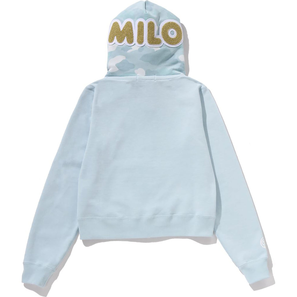 Оригінальна Milo Shark Cropped Full Zip Double Hoodie Ladies A bathing ape – збільшений вид