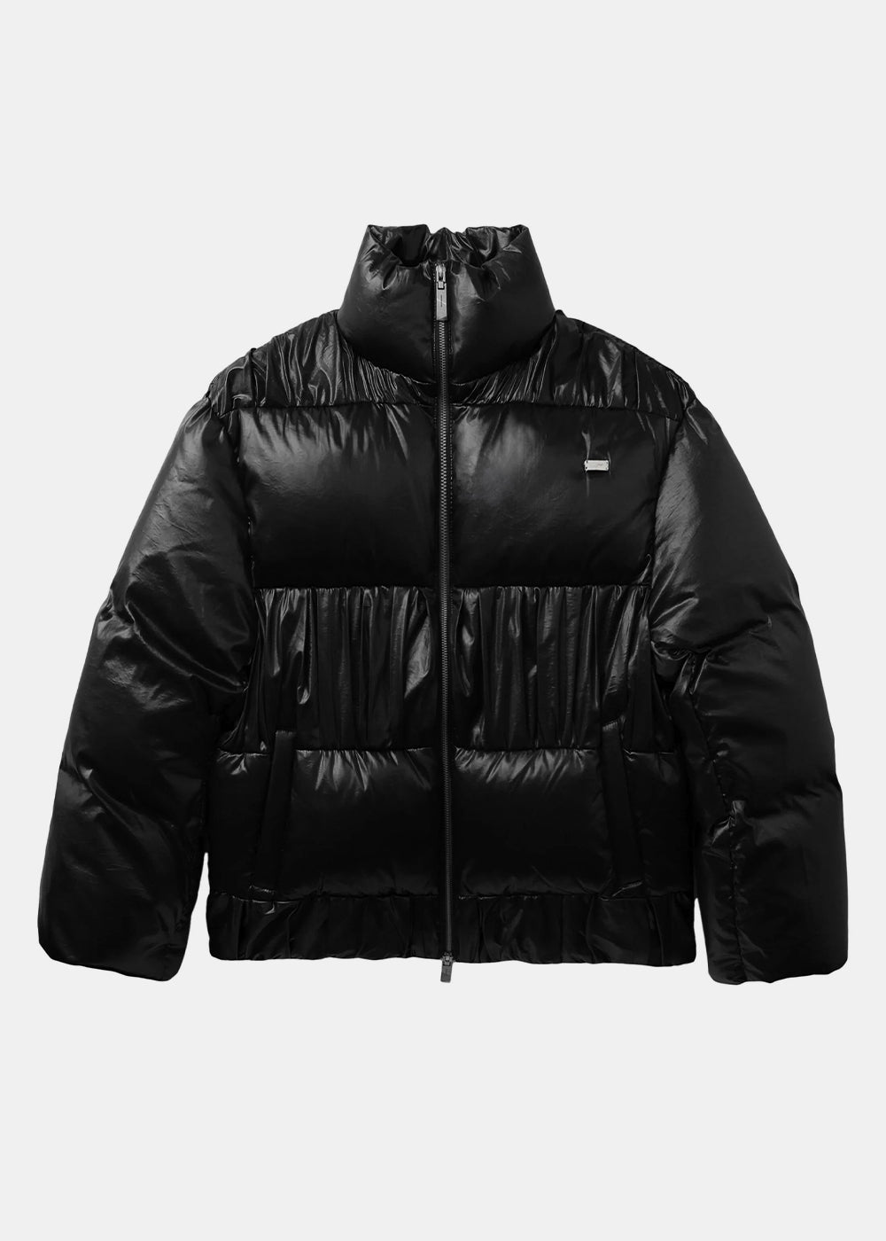Black High-Neck Puffer Jacket Ader error оригінал – Купити в Україні – боковий вид