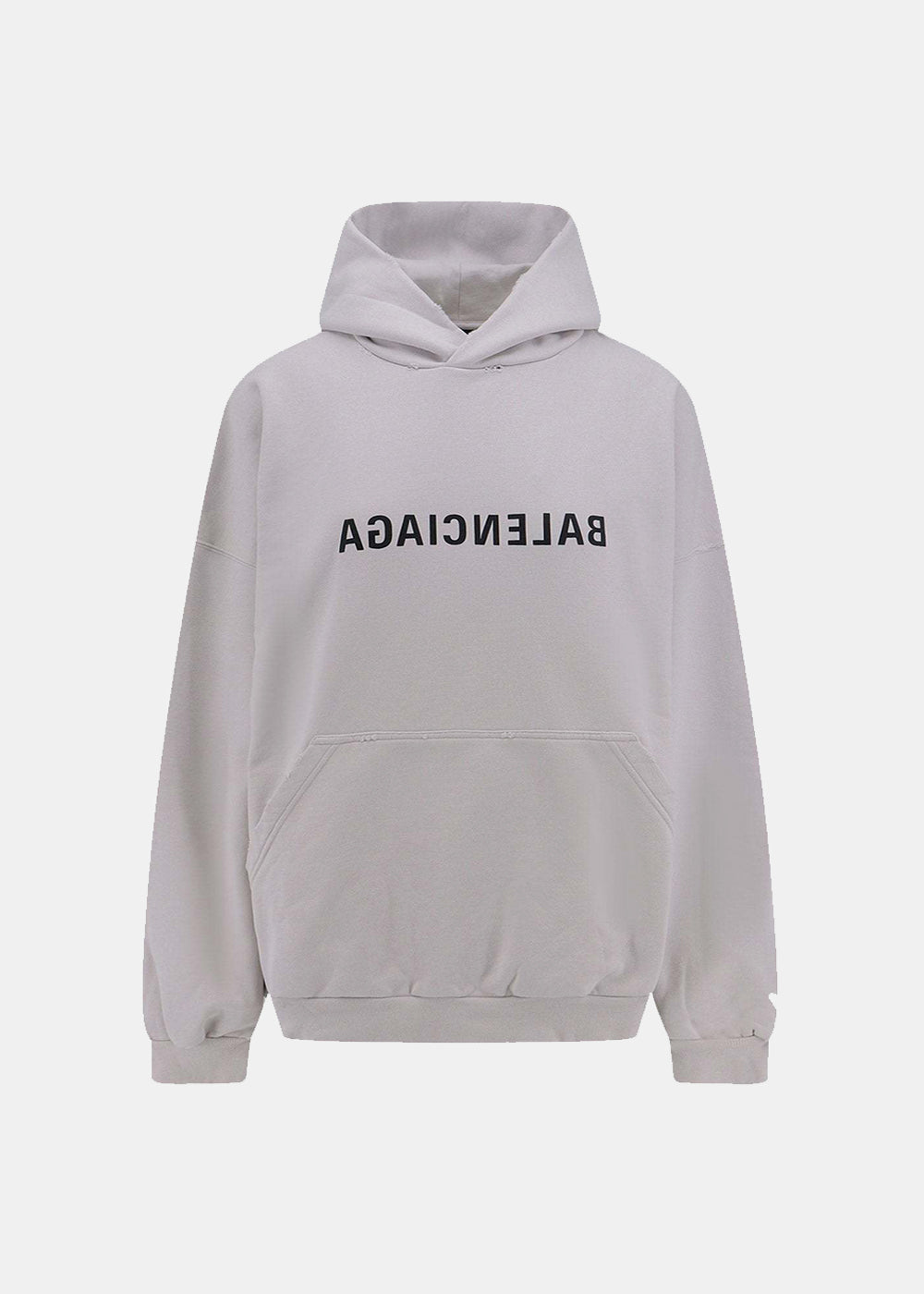 Off White Destroyed Large Fit Hoodie Balenciaga – Гарантія оригінальності – боковий вид