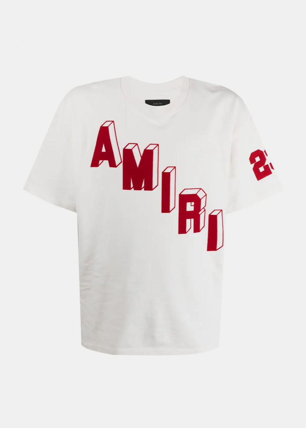 White Flocked Hockey Skater T-Shirt Amiri – Гарантія оригінальності – боковий вид