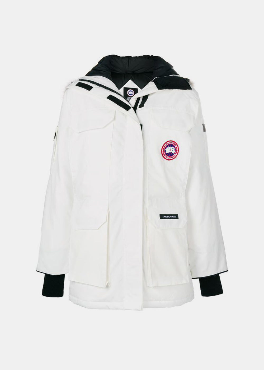 White Expedition Down Parka Canada goose – Гарантія оригінальності – боковий вид