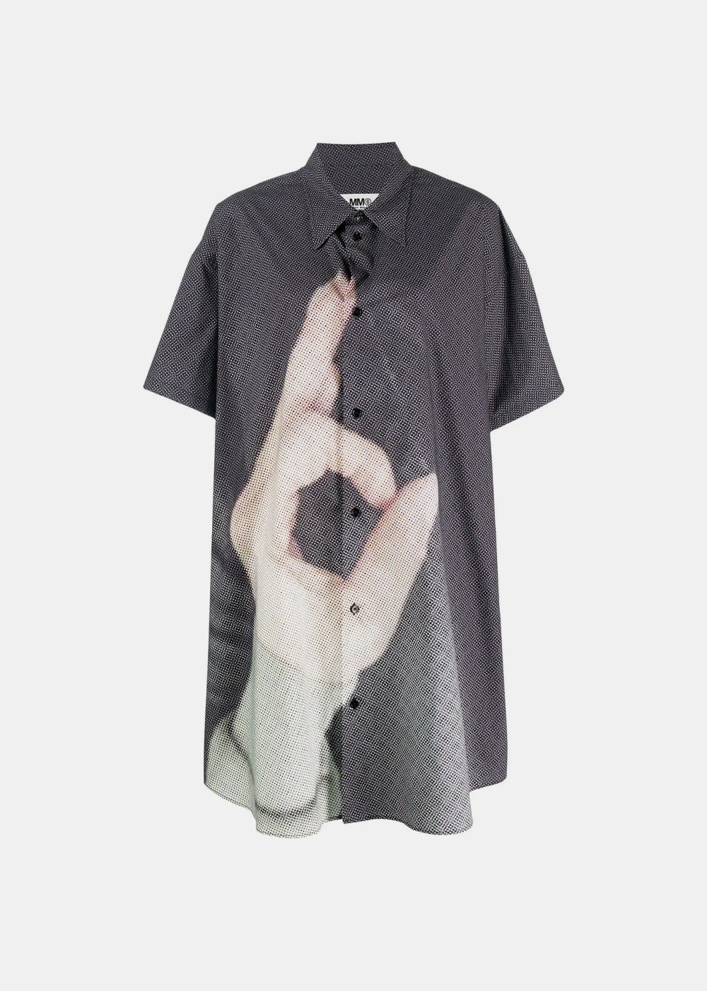 Оригінальна Grey Hand-Print Shirt-Dress Maison margiela – боковий вид