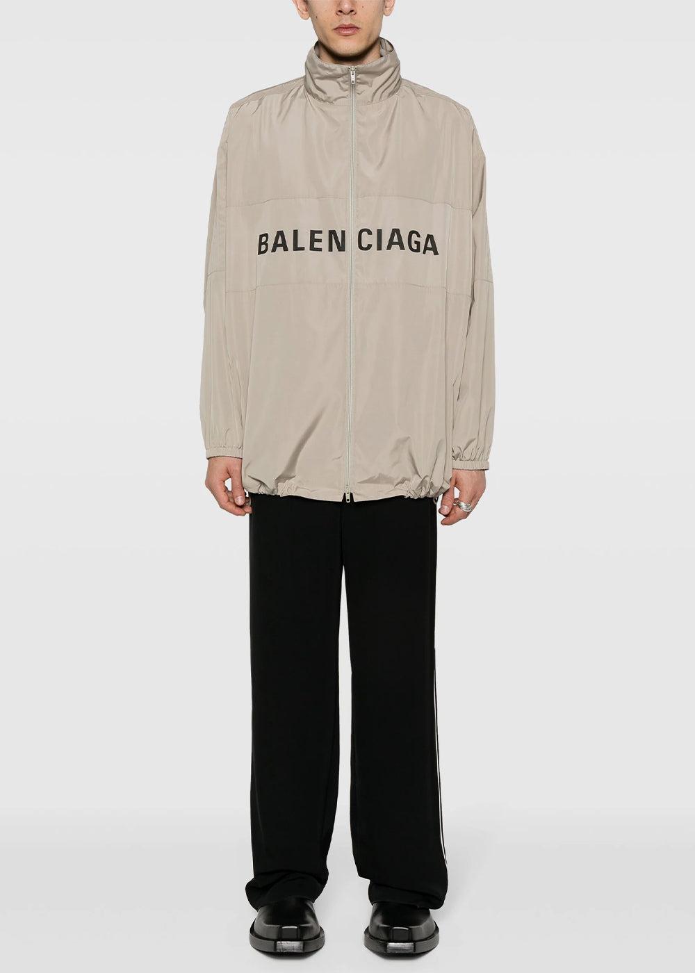Beige Logo Zip Up Jacket Balenciaga оригінал – Купити в Україні – вид ззаду