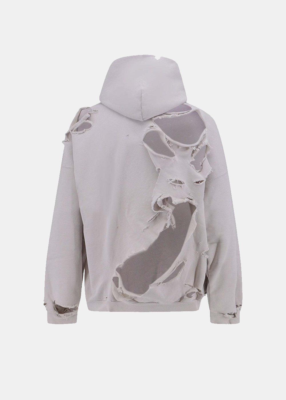 Off White Destroyed Large Fit Hoodie Balenciaga – Гарантія оригінальності – вид ззаду