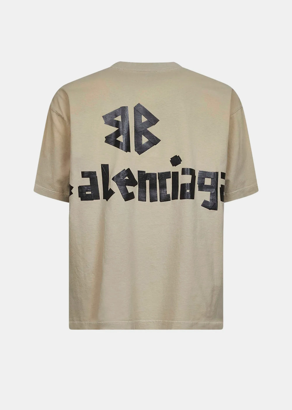 Beige Tape Type Dry Jersey T-Shirt Balenciaga оригінал – Купити в Україні – вид ззаду