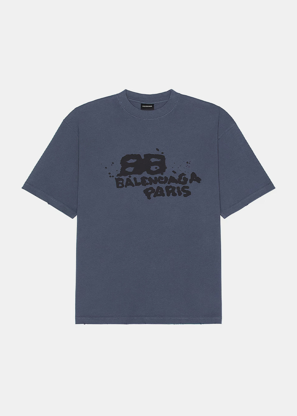 Оригінальна Blue Logo-Print T-Shirt Balenciaga – боковий вид