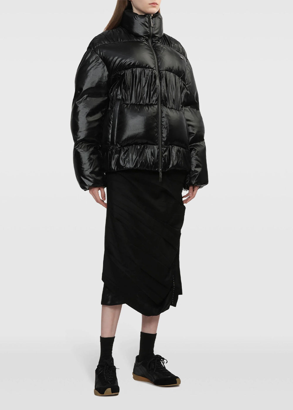 Black High-Neck Puffer Jacket Ader error оригінал – Купити в Україні – вид ззаду