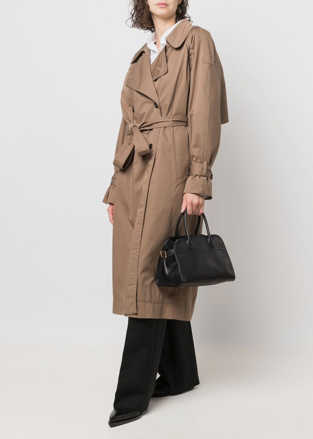 Оригінальна Black Soft Margaux 10 Leather Bag The row – вид ззаду