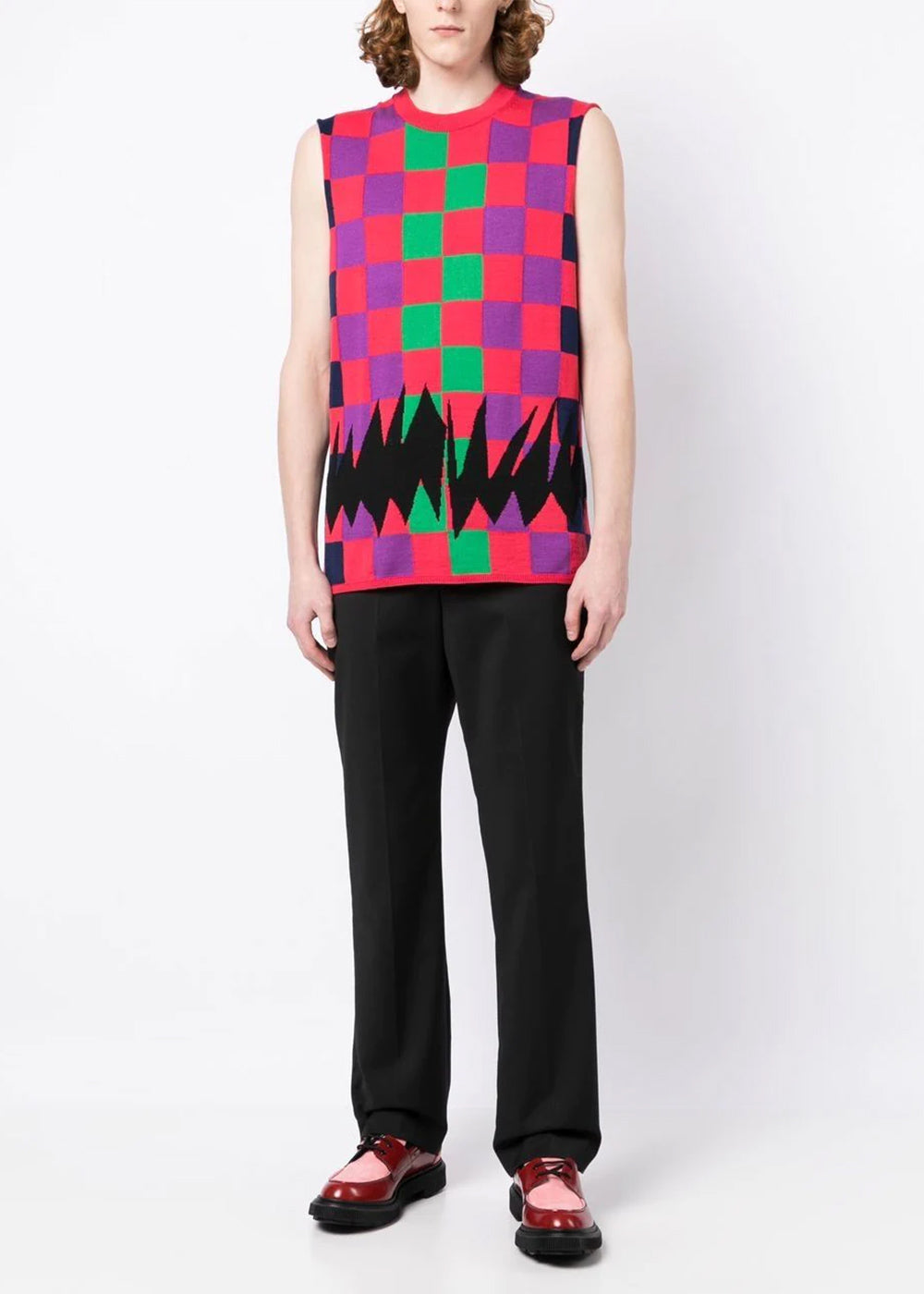 Оригінальна Multicolor Patterned Tank Top Comme des garcons – вид ззаду