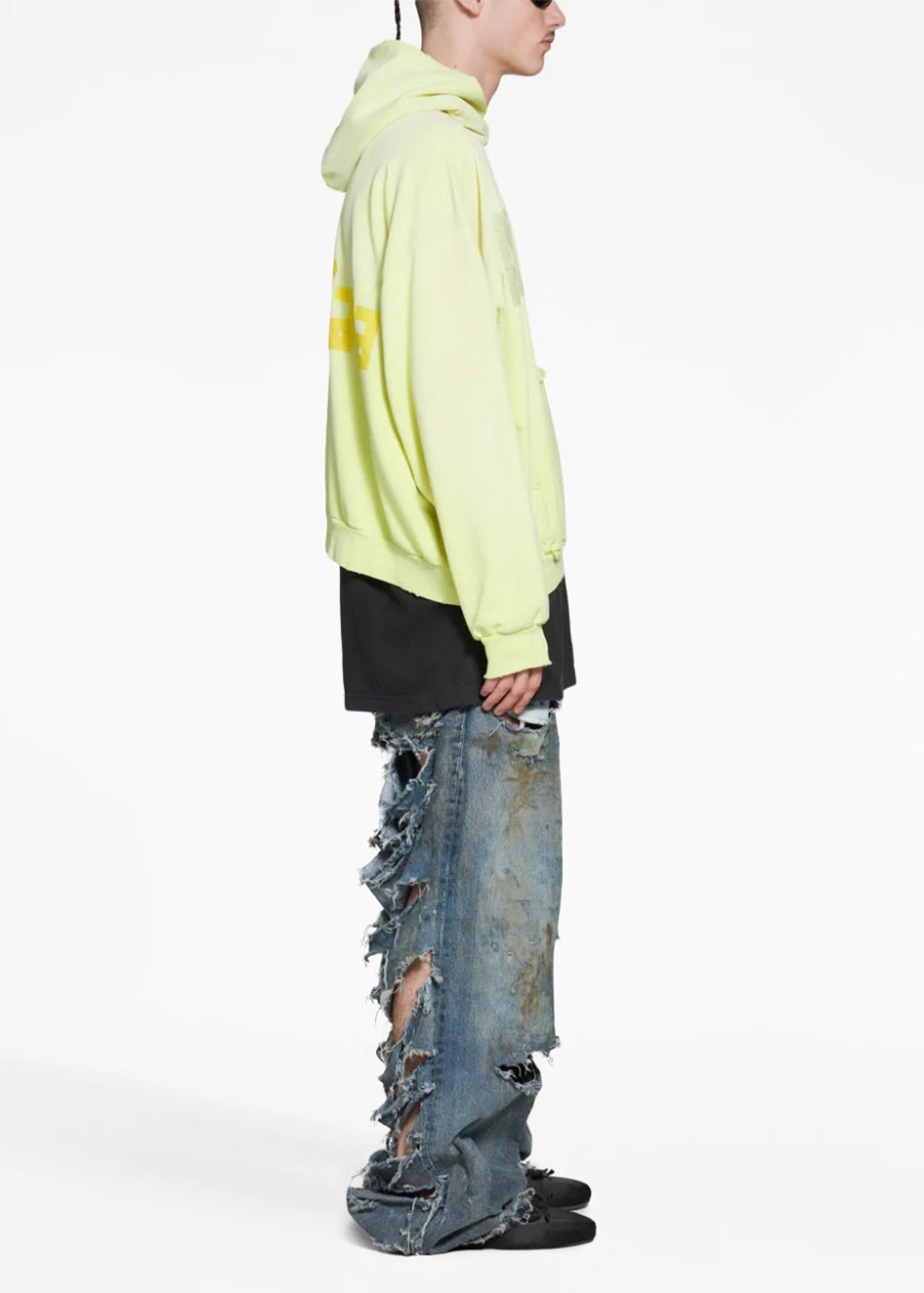 Yellow Ripped Pocket Hoodie Balenciaga оригінал – Купити в Україні – детальний вид