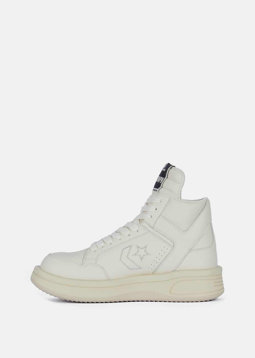 Оригінальна White Turbowpn High Top Sneaker Rick owens – детальний вид