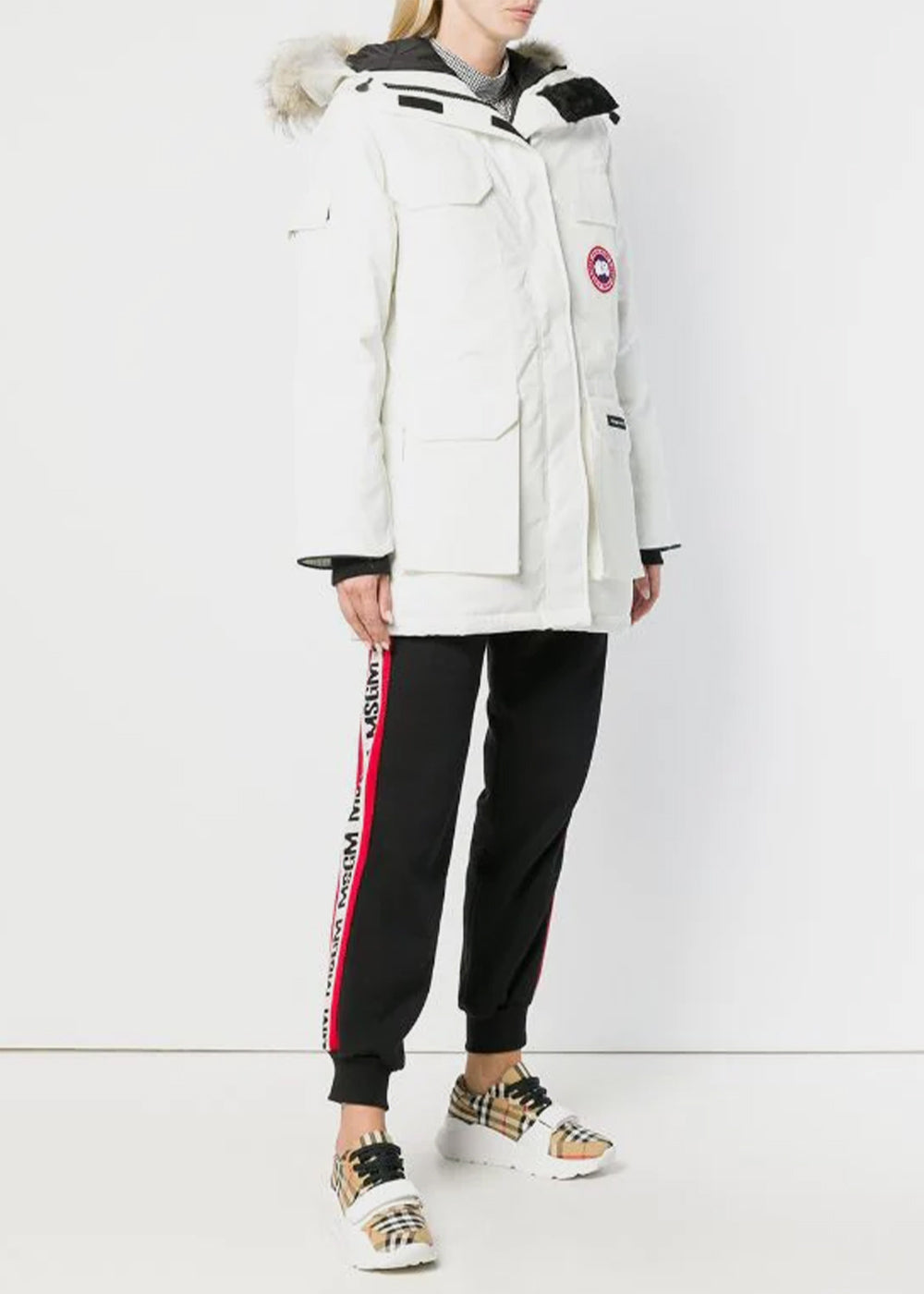 White Expedition Down Parka Canada goose – Гарантія оригінальності – детальний вид