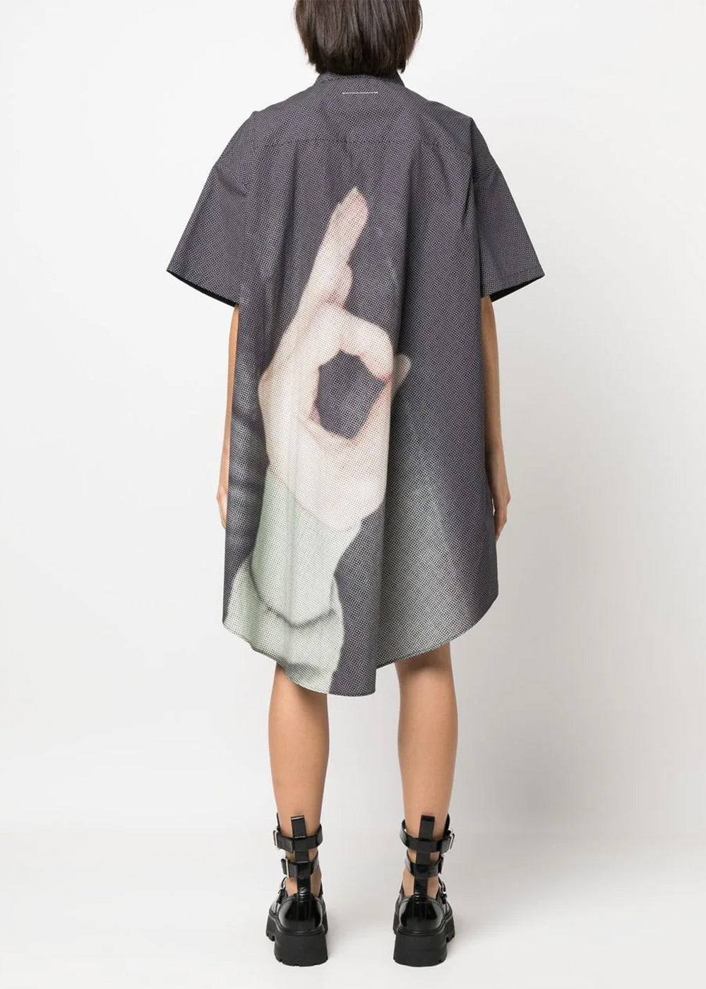 Оригінальна Grey Hand-Print Shirt-Dress Maison margiela – детальний вид